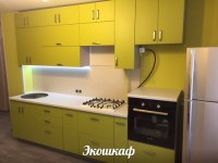 Кухня на заказ цвета олива